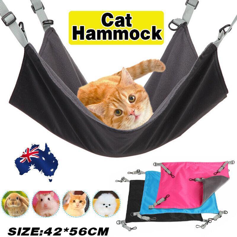 Waterproof Cat Hammock Hanging Bed Double Layer Dual Side Sleep Cage Swing Chair - Pink