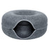 Felt Cat Tunnel Bed Round Donut Cave Nest for Kittens and Small Pets 60x30cm - Dark Grey