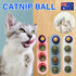 Cat Toy Catnip Ball Lick Solid Nutrition Help Digestion Wall Mount Hair Remover - Pink