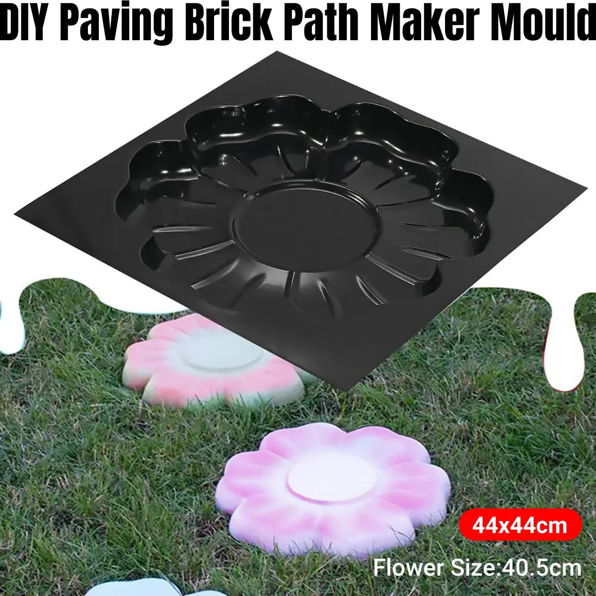 DIY Paving Brick Path Maker Mould Reusable for Garden Walkway
