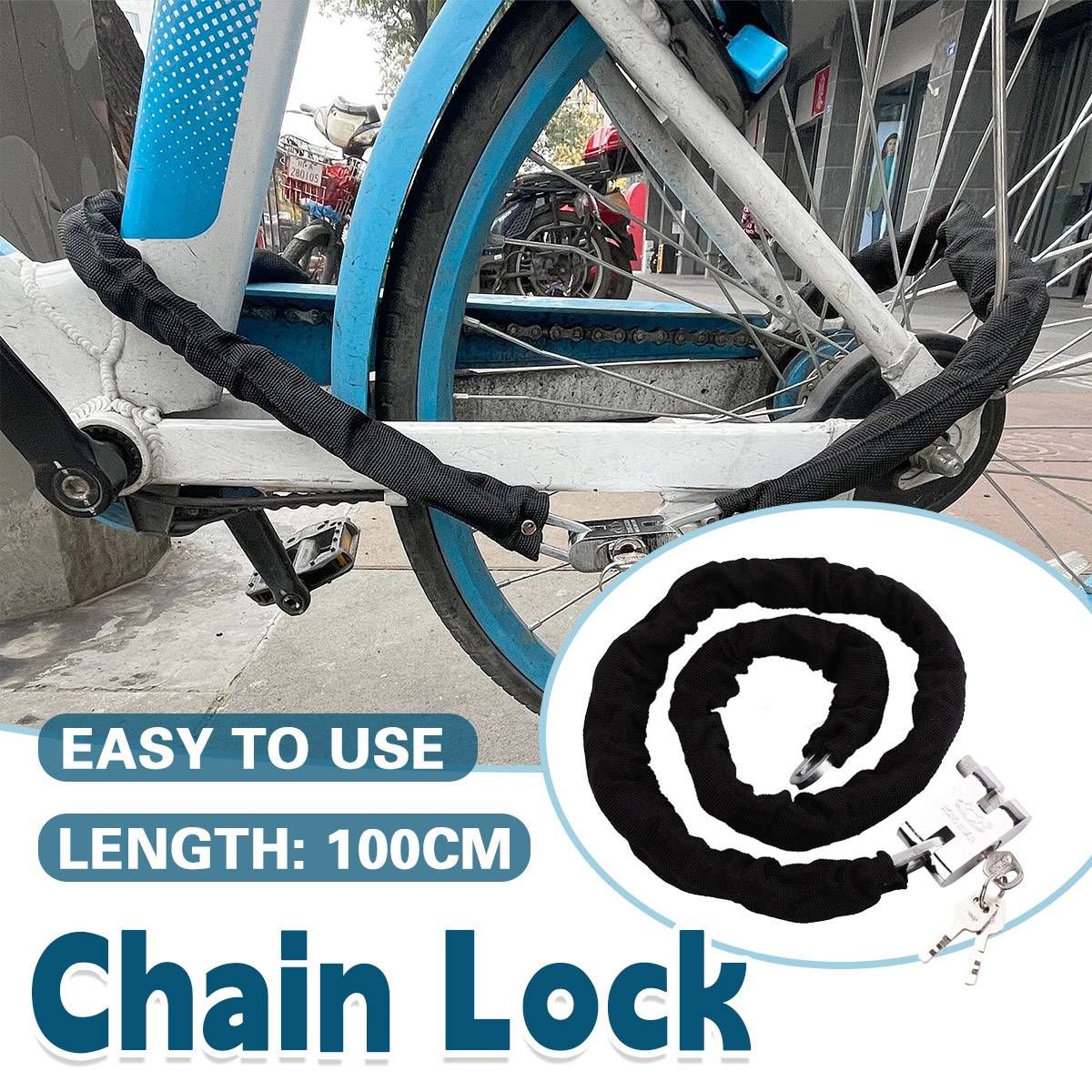 Heavy Duty Combination Padlock Chain High Security Anti Theft Lock For Gate Bike