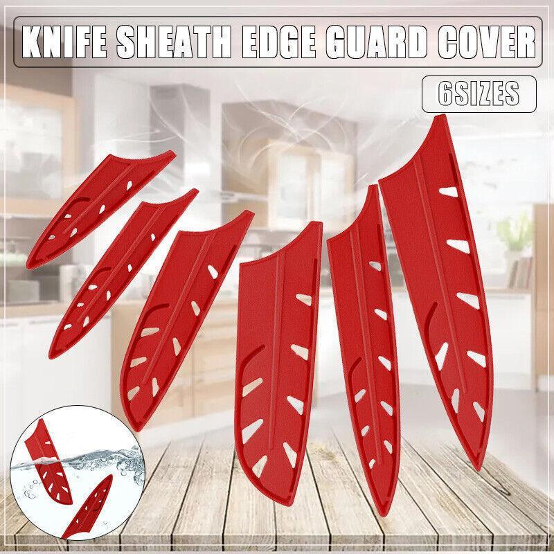 Plastic Knife Sheath Edge Guard Cover Scabbard Slicing Blade Red Protector Chef - Chef Scabbard-8in