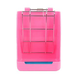 Pet Rabbit Hay Feeder Small Animal Hamster Pig Less Wast Hay Rack Corner Plastic - Pink