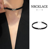 Elegant Black Necklace Simple and Stylish Temperament Jewelry for Women and Girl