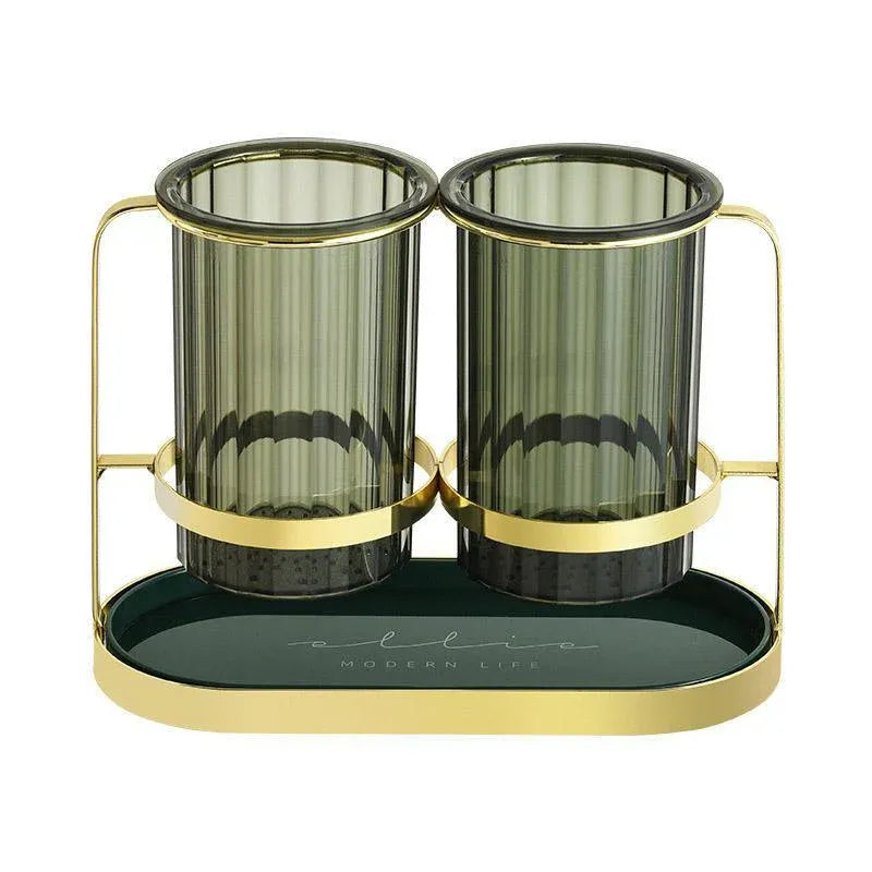 Light Luxury Chopsticks Storage Rack Household Kitchen Chopsticks Tube - Green