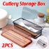 2PCS Chopsticks Box with Lid Dustproof Storage Container for Tea Set Cosmetic