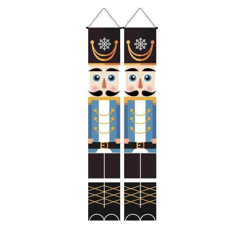 Nutcracker Soldier Door Banner Couplet Merry Christmas Xmas Decoration Ornaments - 02