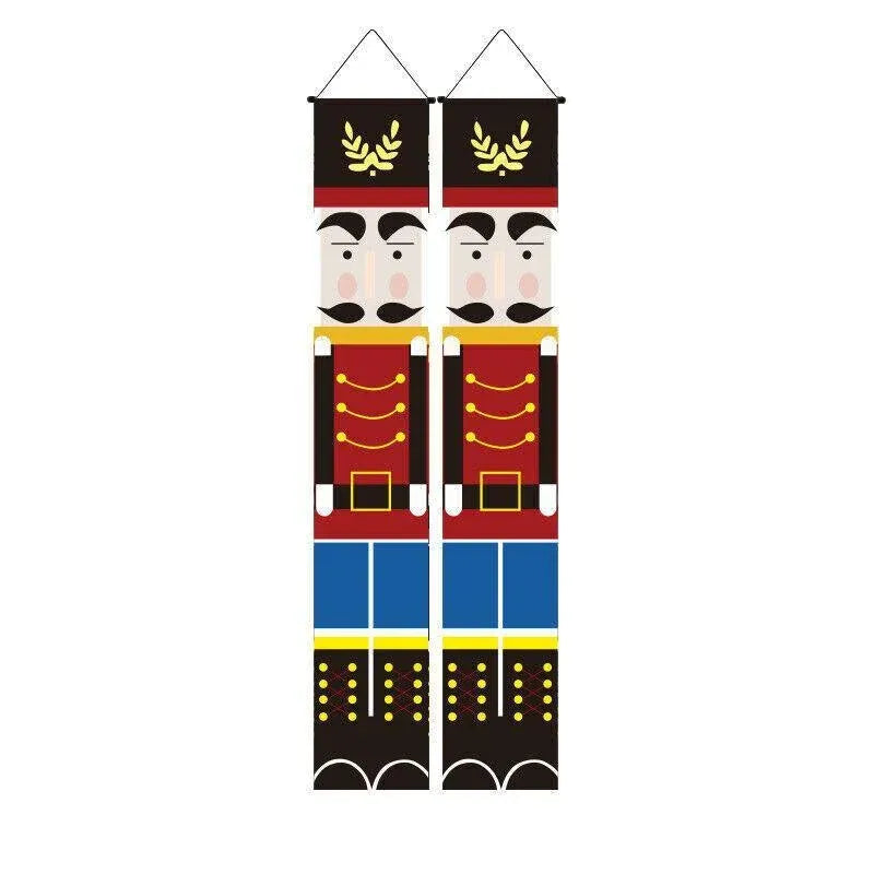 Nutcracker Soldier Door Banner Couplet Merry Christmas Xmas Decoration Ornaments - 04
