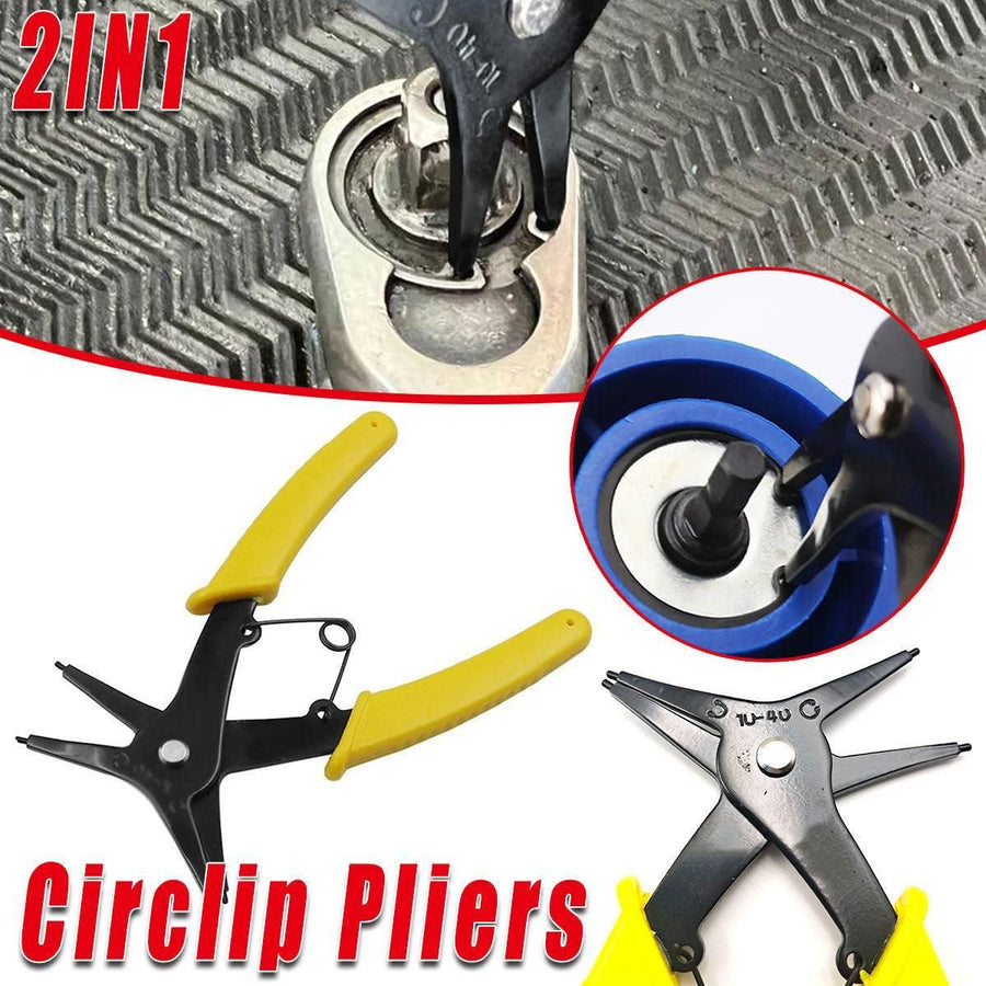 2in1 Circlip Ring Pliers Multi Functional Internal External Retaining Ring Plier