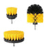 3Pcs Drill Attachment Set Drill Brush Kit Bathroom Carpet Cleaning Tool Scrubber - Yellow