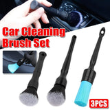 3PCS Car Cleaning Brush Car Detailing Brushes Kit For Dashboard Air Conditioner