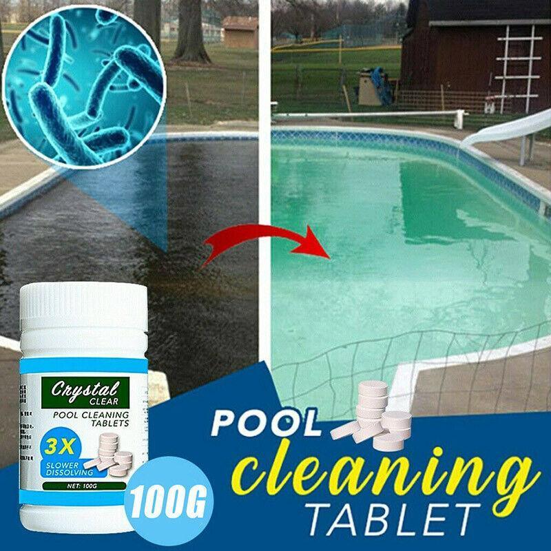 Pool Cleaning Tablets or Dispenser Floating Chlorine Hot Tub Chemical Cleaner - Only Tablets
