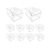 10PCS Clear Plastic Storage Box Set Food Supermarket Display Organizer Container - S