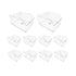 10PCS Clear Plastic Storage Box Set Food Supermarket Display Organizer Container - M