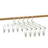 5PCS Portable Foldable Hangers Durable Plastic for Closet Laundry Space Saving - With clothes clip