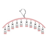 3PCS Windproof Clothes Drying Rack Balcony Hanger Pantyhose Underwear Clips - Pink