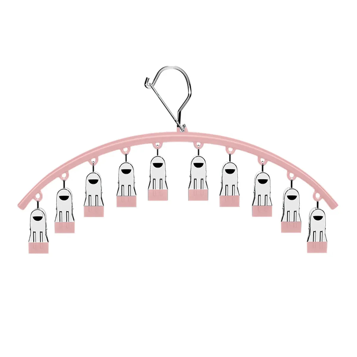 3PCS Windproof Clothes Drying Rack Balcony Hanger Pantyhose Underwear Clips - Pink