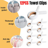 12 Pieces of Plastic Clothes Drying Clips Bed Sheet Clips Sock Clips Quilt Clips