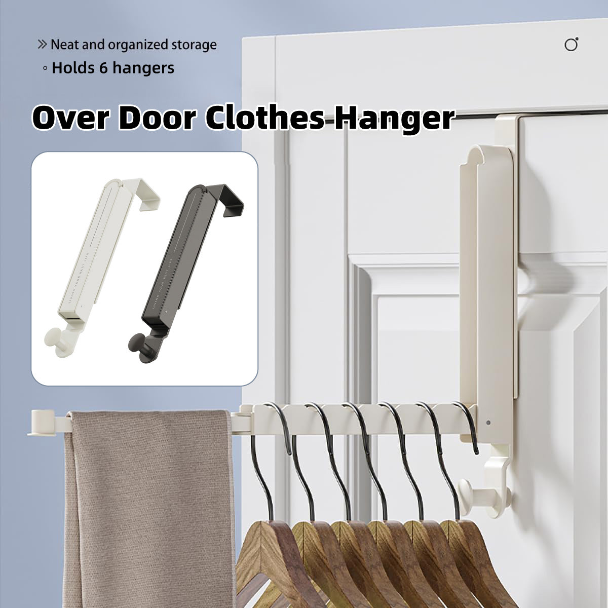 Folding Behind the Door Hook Hanger Clothes Hat Hanger Wall Mounted Organizer - Grey