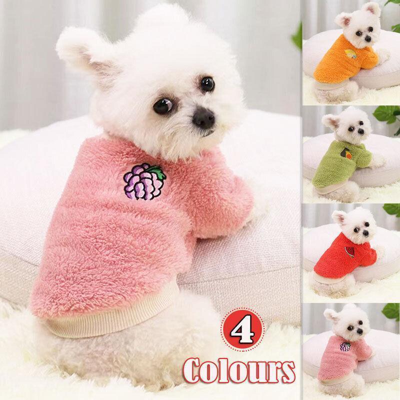 XS Puppy Pet Dog Fleece Warm Jumper Sweater Coat Small Yorkie Chihuahua Cat Clothes - Red