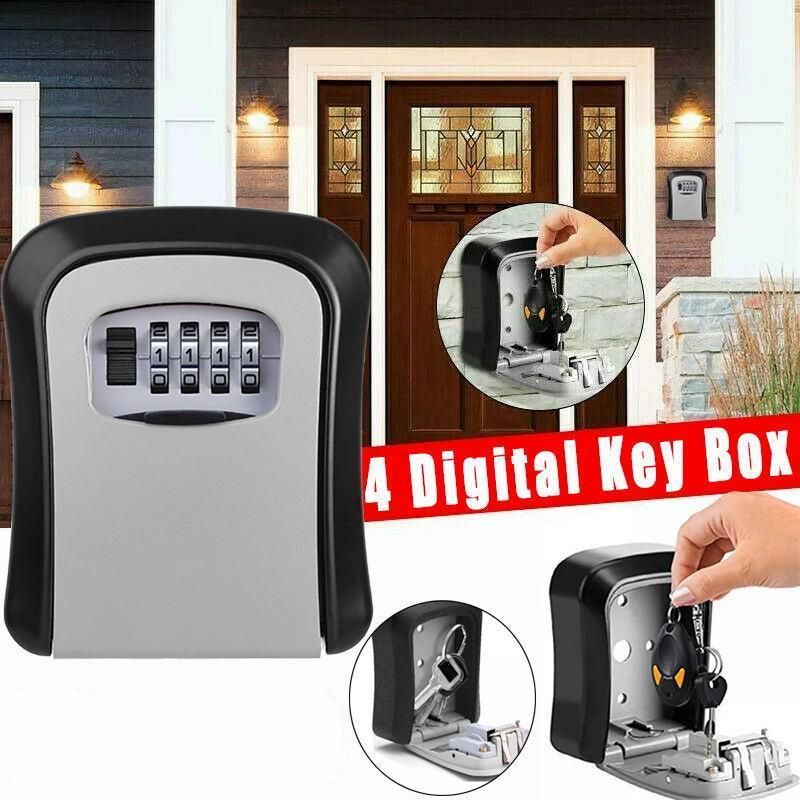 Wall Mounted High Security Storage 4 Digit Key Box With Combination Lock