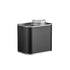 Airtight Coffee Canister Storage Jar Pour Valve Leather 9.6 x 7 x 9.3cm - Black