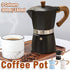 Portable Coffee Maker Wood Grain Handle Outdoor Manual Espresso Machine Camping - Blue-150ml