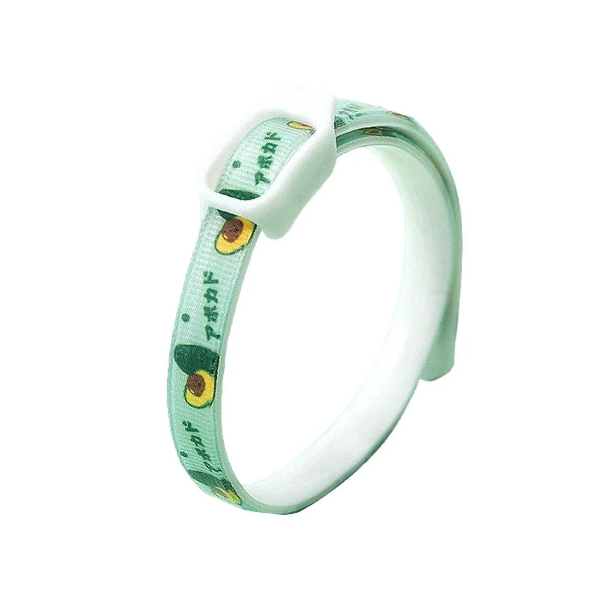 Cute Animal Essential Oil Collar for Dogs Cats Prevent Mosquito Bites - Green Avocado