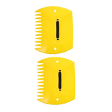 2pcs Outdoor Leaf Clip Plastic Rake Garden Tools Collecting Leaves Yard Cleanup - Yellow