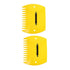 2pcs Outdoor Leaf Clip Plastic Rake Garden Tools Collecting Leaves Yard Cleanup - Yellow