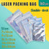 100/200X Iridescent Zip Bags for Food Storage & Holographic Makeup Pouch - 20*30cm 200PCS