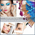 20 Pcs Eye Make-Up Brushes Diamond Unicorn Eyeshadow Eyebrow Blending Brush Set - Blue and Pink