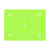 Green Reusable Non-Stick Silicone Rolling Dough Mat Cake Pastry Baking Fondant Sheet - 40*30cm