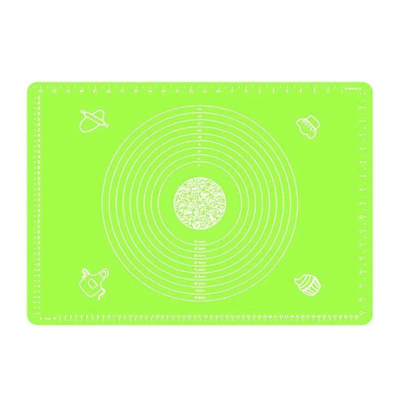 Green Reusable Non-Stick Silicone Rolling Dough Mat Cake Pastry Baking Fondant Sheet - 64*45cm