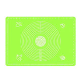 Green Reusable Non-Stick Silicone Rolling Dough Mat Cake Pastry Baking Fondant Sheet - 64*45cm