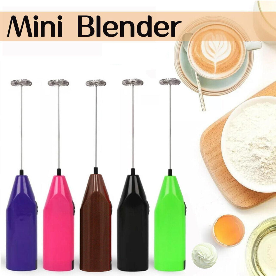 Electric Kitchen Mini Foamer Milk Frother Egg Beater Stirrer Whisk Mixer Tool - Green