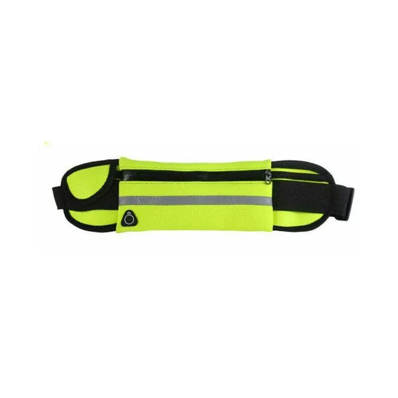 Waterproof Running Bum Bag Fanny Pack Waist Belt Money Wallet Zip Pouch Sports - Green