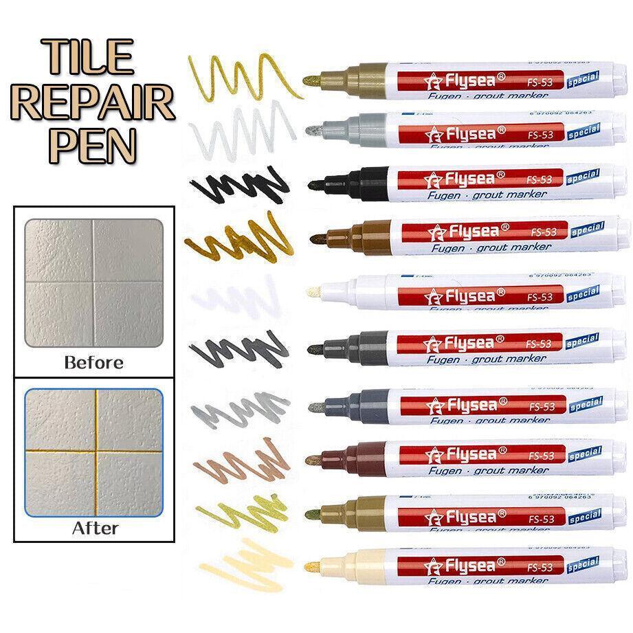 Tile Styling Pen Bathroom Floor Waterproof And Mildew Grout Marker Repair Pens - Grey