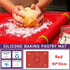 Red Silicone Baking Mat 40x30cm Non Stick Dough Rolling Sheet Reusable Pastry Tool