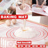 Non-Stick Silicone Baking Mat Rolling Cake Dough Scale Pastry Clay Fondant Sheet - Red 40*30cm