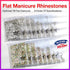 1440Pcs Glitter Rhinestones Crystal Flat Clear Bottom Glass Nail Art Nail Drill - Coloured Crystal-SS4