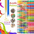 Flysea 12-80 Colours Acrylic Paint Pens Painting Stone Ceramic Glass Markers 0.7 - 35-Colour Set (15 Medium+ 20 Fine Tip)