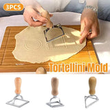 3pcs Dumpling Skin Embossed Moulds Biscuit Stamped Lace Moulds for Baking