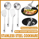 4PCS Kitchen Utensils Set Stainless Steel Cooking Tools Cookware Spoon Turner