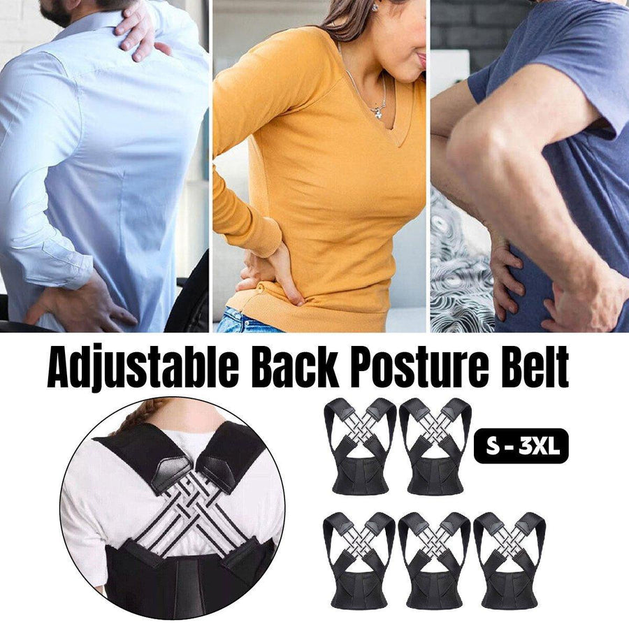 Adjustable Back Posture Corrector Support Belt for Unisex Hunchback Correction - XL