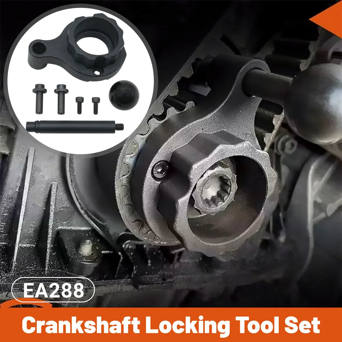 Crankshaft Locking Tool Set CR-V Steel Sturdy Suit for VAG 1.4 1.6 2.0 TDI EA288