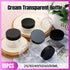 10pcs Wide Mouth Plastic Jars Black Lid Transparent Skin Care Cream Containers - 80ml