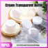 10pcs Transparent Wide Mouth Cream Dispenser White Lid Bottle Plastic Jar - 80ml