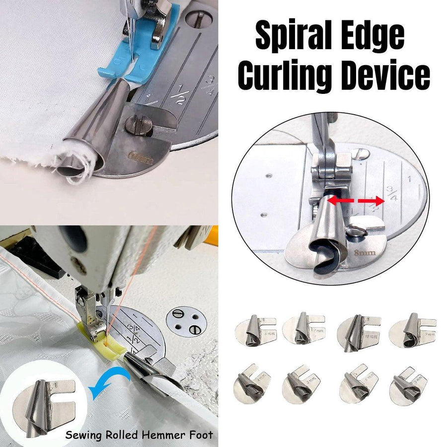 Household Sewing Machine Attachment Spiral Flanger Towel Fabric Puller Tool