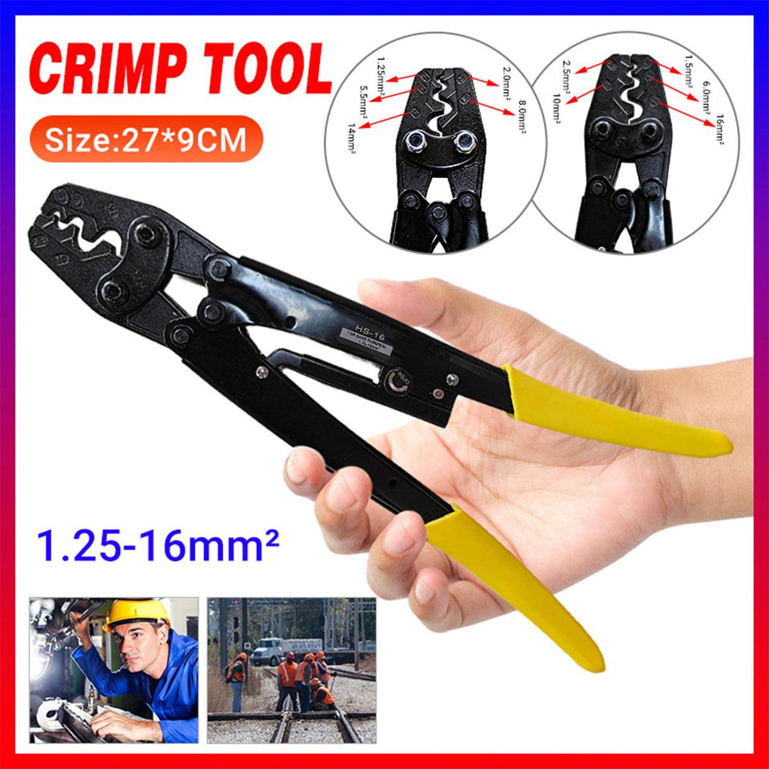 1.25-16mm2 Wire Crimper Cable Plier Terminal Anderson Plug Lug Crimping Tool